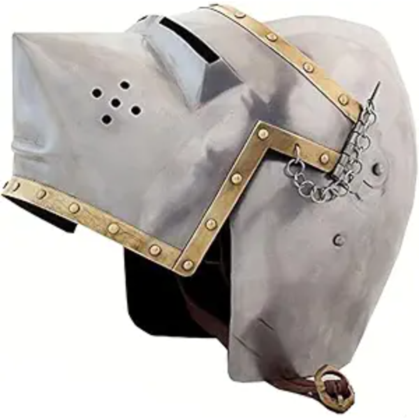 WARRIORPOINT Medieval Pig Face Helmet Bascinet Knigt Helmet Roman Halloween Reenactment Replica Costume