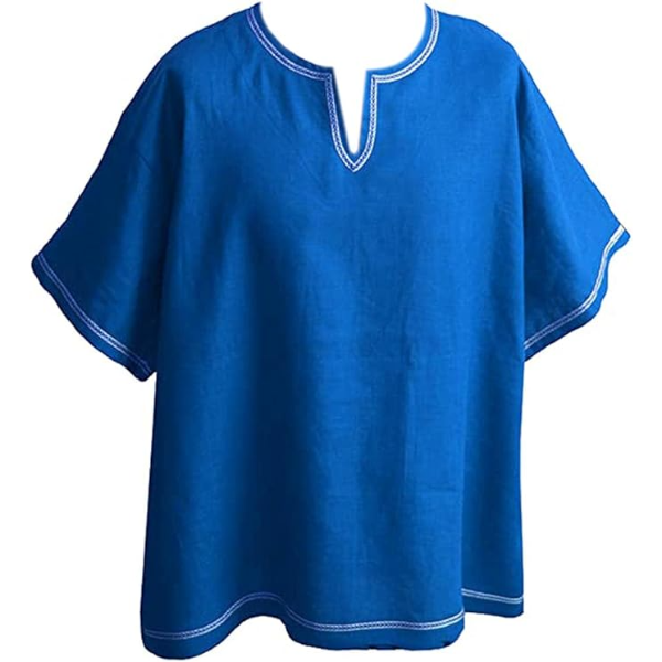 Warriorpoint The Renaissance Medieval Roman/Greek Men’s Full sleeves cotton Sky Blue Tunic (Size-XXS-7XL)