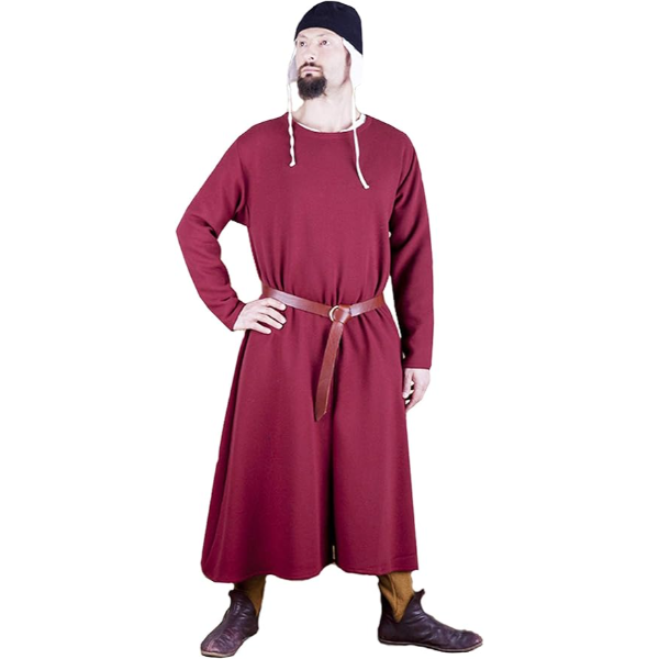 The Renaissance Medieval Roman/Greek Men’s Full sleeves cotton Maroon Tunic Long Tunic (Size-XXS-7XL)